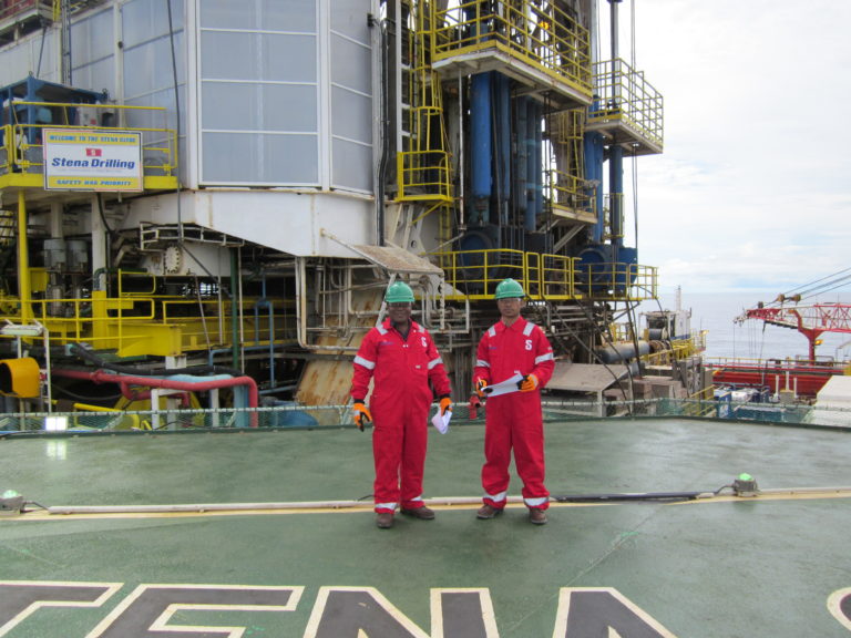 Inspectors on Stena Clyde Offshore Rig gulf of Papua